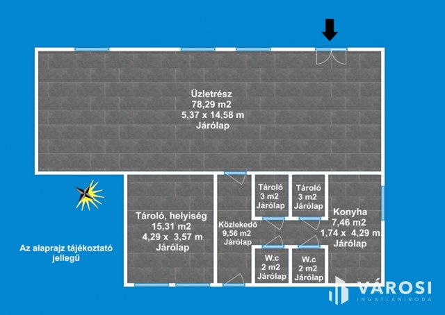 Kiadó üzlethelyiség, Szegeden 250 E Ft / hó, 2 szobás