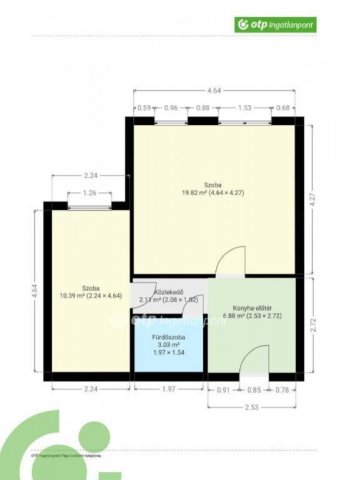 Eladó panellakás, Pápán 25.9 M Ft, 1+1 szobás