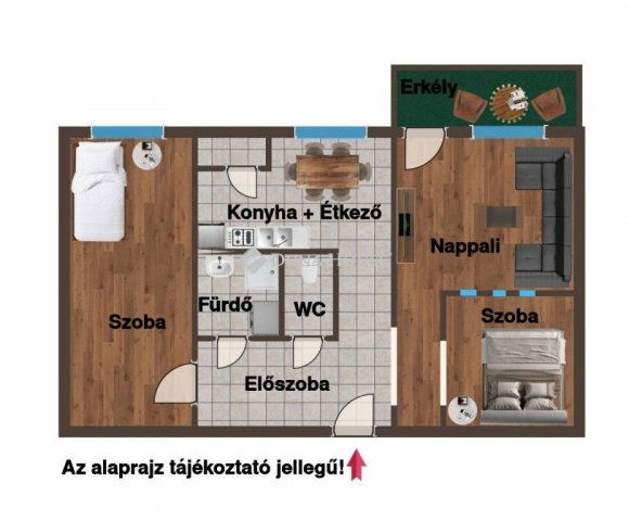 Eladó panellakás, Lábatlanon 27.5 M Ft, 3 szobás