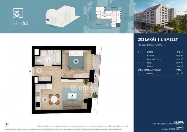Eladó téglalakás, Budapesten, IX. kerületben 89.9 M Ft, 2 szobás