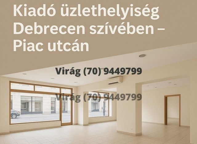 Kiadó üzlethelyiség, Debrecenben 300 E Ft / hó
