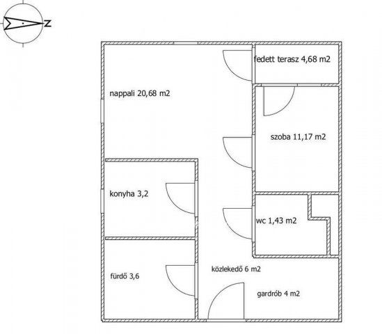 Eladó téglalakás, Dunaharasztin 62.5 M Ft, 2 szobás