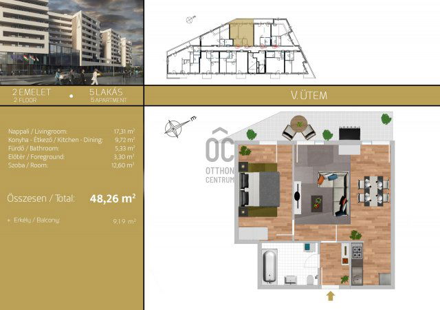 Eladó téglalakás, Budapesten, XIX. kerületben 82.713 M Ft