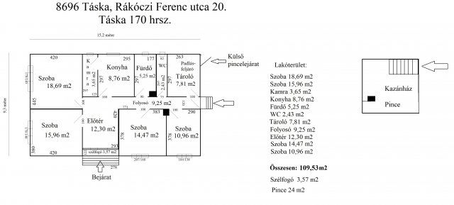 Eladó családi ház, Táskán 17.9 M Ft, 3+1 szobás