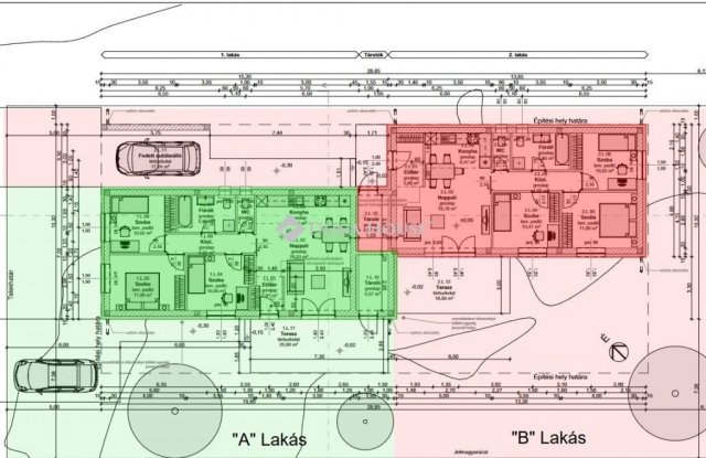 Eladó ikerház, Jászberényben 63.8 M Ft, 4 szobás