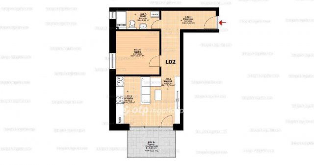 Eladó téglalakás, Hegyeshalomban 46.43 M Ft, 2 szobás