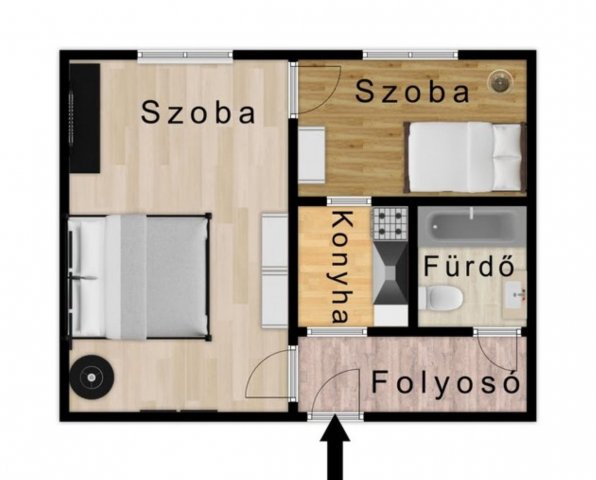 Eladó panellakás, Kazincbarcikán 22.7 M Ft, 1+1 szobás