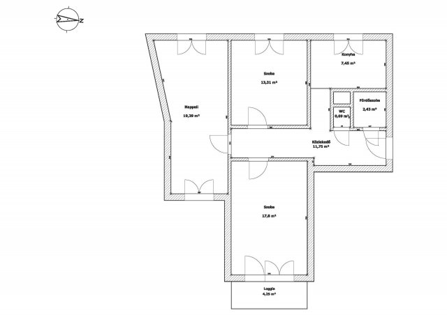 Eladó panellakás, Miskolcon 49.5 M Ft, 3 szobás