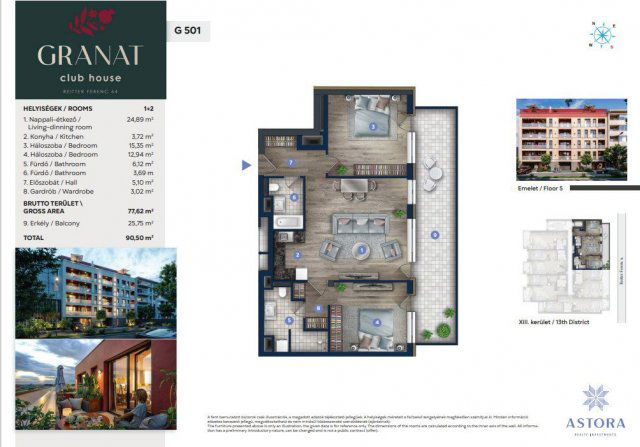 Eladó téglalakás, Budapesten, XIII. kerületben 145.22 M Ft