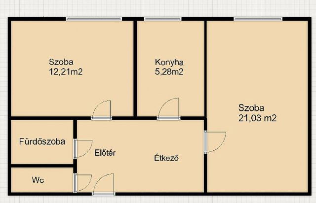 Eladó panellakás, Budapesten, III. kerületben 65.9 M Ft, 2 szobás