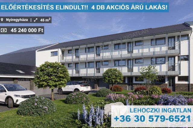 Eladó téglalakás, Nyíregyházán 45.24 M Ft