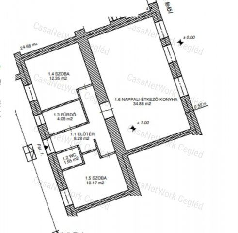 Eladó téglalakás, Szolnokon 81.65 M Ft, 3 szobás