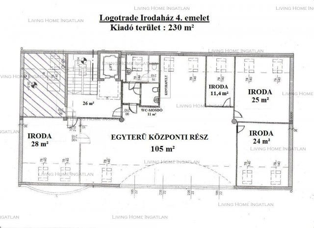 Kiadó iroda, Budapesten, XIII. kerületben 714 E Ft / hó, 4 szobás