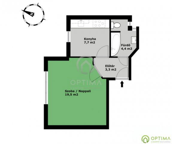 Eladó téglalakás, Budapesten, II. kerületben 79.8 M Ft, 1 szobás