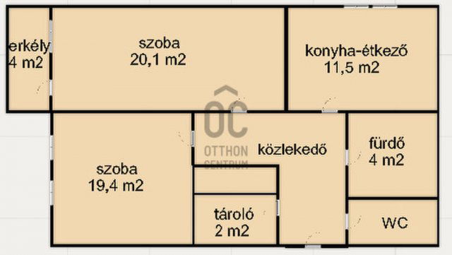 Eladó téglalakás, Zalaegerszegen 49.5 M Ft, 2 szobás