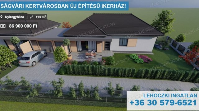 Eladó ikerház, Nyíregyházán 86.9 M Ft, 4 szobás