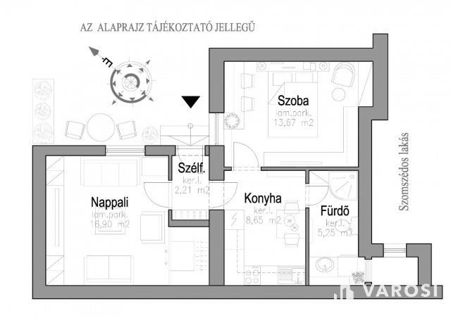Eladó téglalakás, Hódmezővásárhelyen 25.9 M Ft, 2 szobás