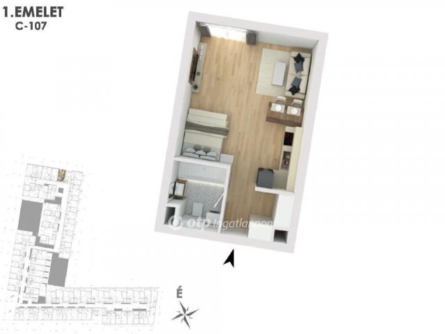 Eladó téglalakás, Budapesten, XIII. kerületben 61.49 M Ft