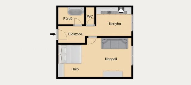 Kiadó panellakás, albérlet, Szolnokon 110 E Ft / hó, 1 szobás