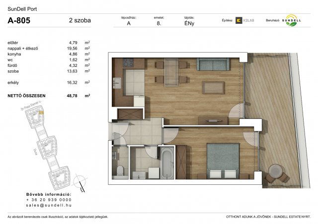 Eladó téglalakás, Budapesten, XI. kerületben 124 M Ft, 2 szobás