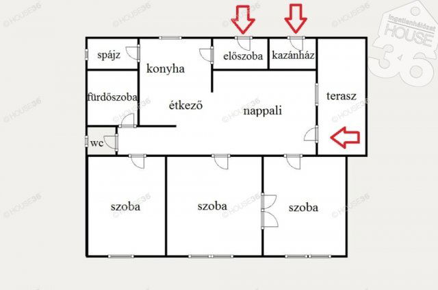 Eladó családi ház, Jakabszálláson 63 M Ft, 3 szobás