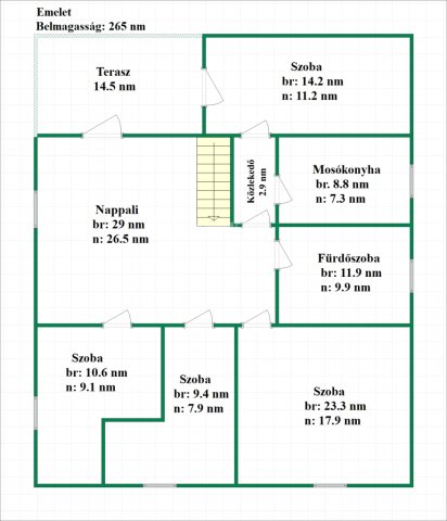 Kiadó családi ház, albérlet, Vácon 460 E Ft / hó, 6+1 szobás