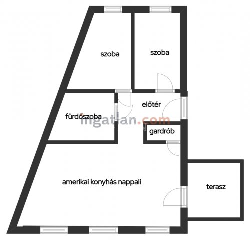 Eladó téglalakás, Nagykanizsán 53.9 M Ft, 1+2 szobás