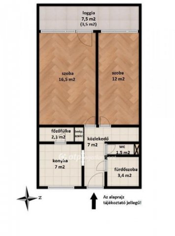 Eladó téglalakás, Ajkán 33.5 M Ft, 2 szobás