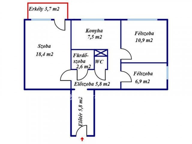 Eladó panellakás, Miskolcon 33.7 M Ft, 1+2 szobás