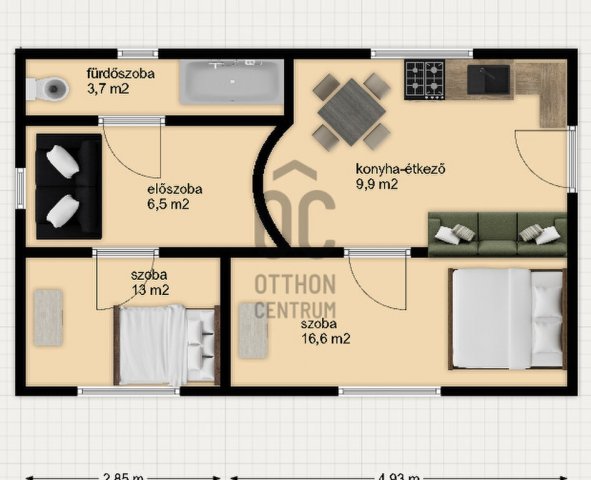 Eladó nyaraló, Csévharaszton 21 M Ft, 2 szobás