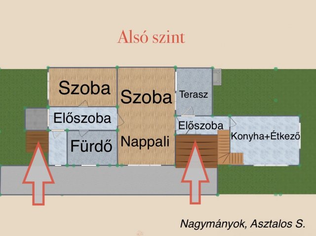 Eladó ikerház, Nagymányokon 35 M Ft, 4 szobás