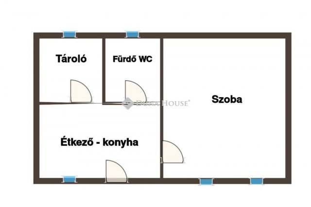 Eladó téglalakás, Baján 16.99 M Ft, 1 szobás