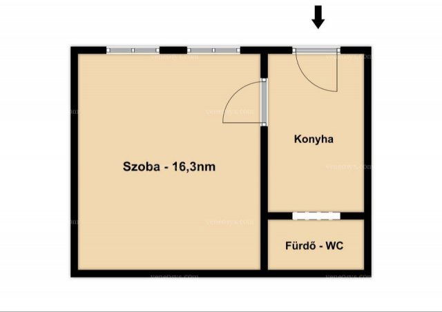 Eladó téglalakás, Budapesten, VI. kerületben 43.9 M Ft, 1 szobás