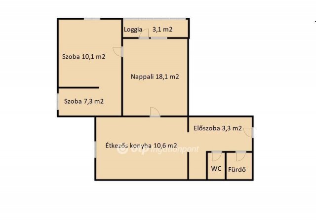 Eladó panellakás, Debrecenben 66.9 M Ft, 1+2 szobás