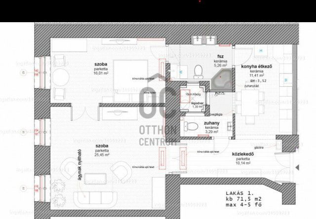 Eladó téglalakás, Budapesten, XIII. kerületben 65 M Ft, 2 szobás