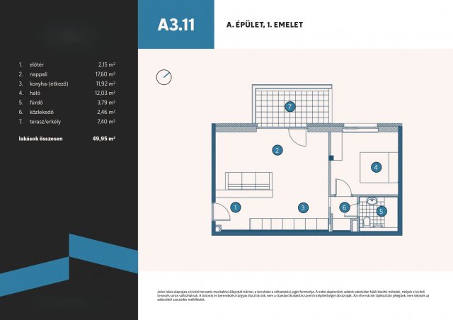 Eladó téglalakás, Vámosszabadin 51.3 M Ft, 2 szobás