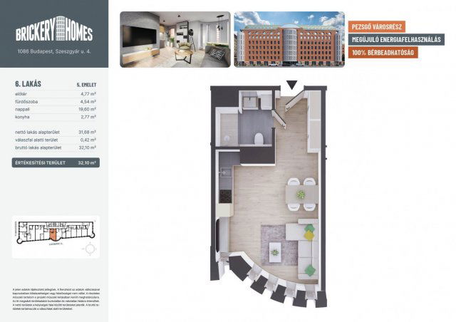 Eladó téglalakás, VIII. kerületben, Szeszgyár utcában