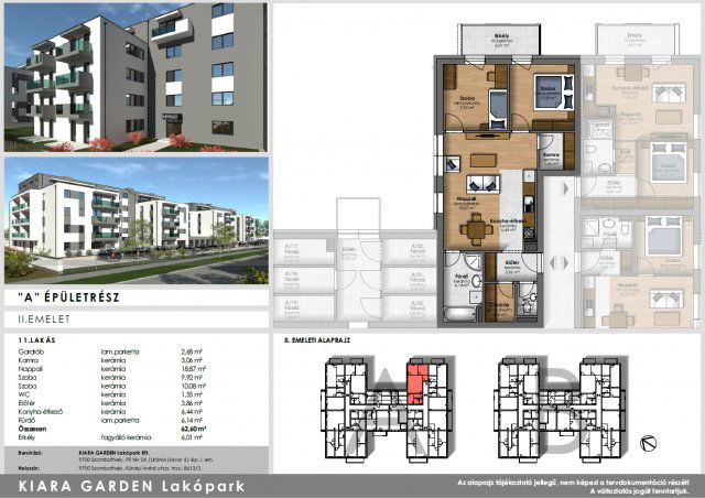 Eladó téglalakás, Szombathelyen, Károlyi Antal utcában 62.9 M Ft