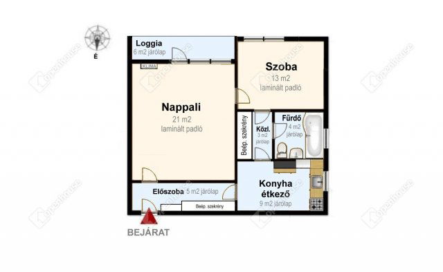 Eladó téglalakás, Egerben 49.99 M Ft, 2 szobás