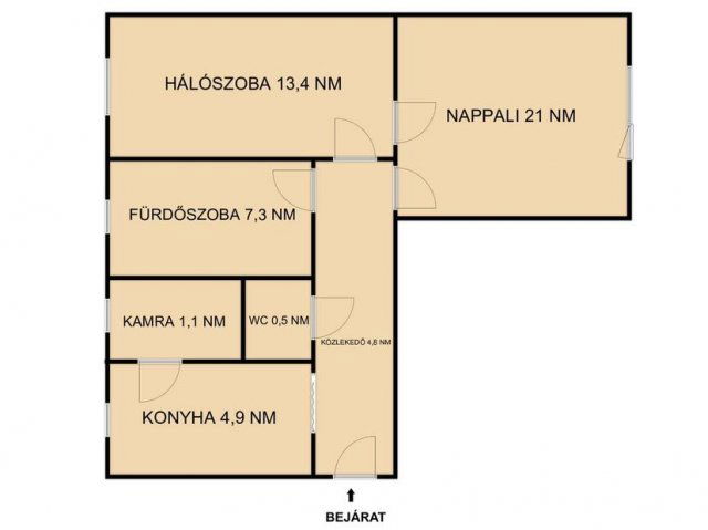 Eladó téglalakás, Budapesten, XX. kerületben 55.9 M Ft, 2 szobás