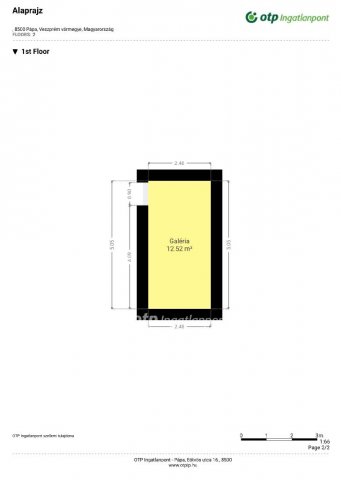 Eladó téglalakás, Pápán 40.1 M Ft, 1 szobás