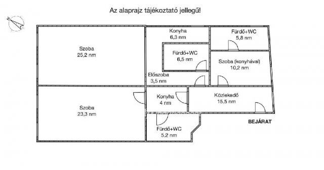 Eladó téglalakás, Győrött 89 M Ft, 3 szobás