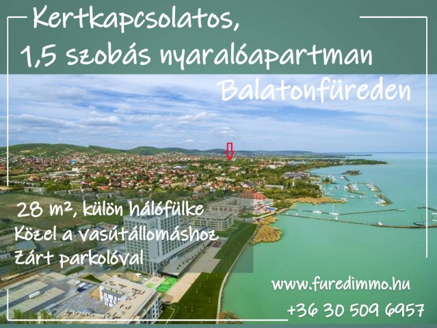 Eladó nyaraló, Balatonfüreden 39.9 M Ft, 2 szobás