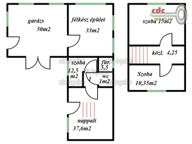 Eladó családi ház, Inárcson 64.9 M Ft, 3 szobás