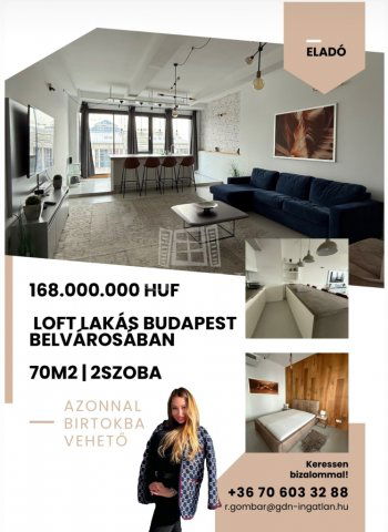 Eladó téglalakás, Budapesten, V. kerületben 168 M Ft, 2 szobás
