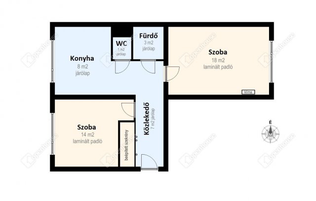 Eladó panellakás, Miskolcon 33.99 M Ft, 2 szobás