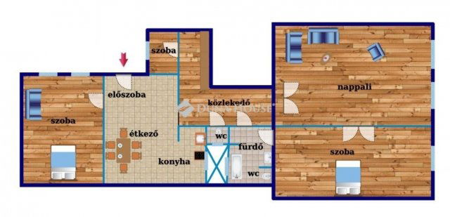 Eladó téglalakás, Budapesten, VI. kerületben 129 M Ft, 4 szobás