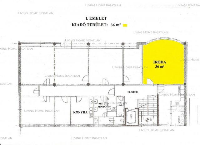 Kiadó iroda, Budapesten, XIII. kerületben 119 E Ft / hó, 1 szobás
