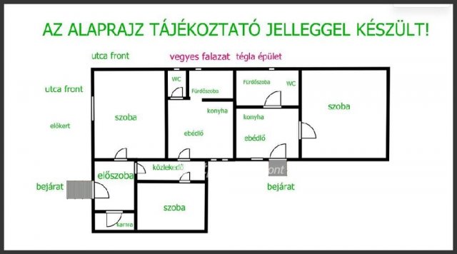Eladó családi ház, Tiszavasváriban 14 M Ft, 2+1 szobás
