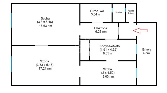 Eladó téglalakás, Budapesten, III. kerületben 95.8 M Ft